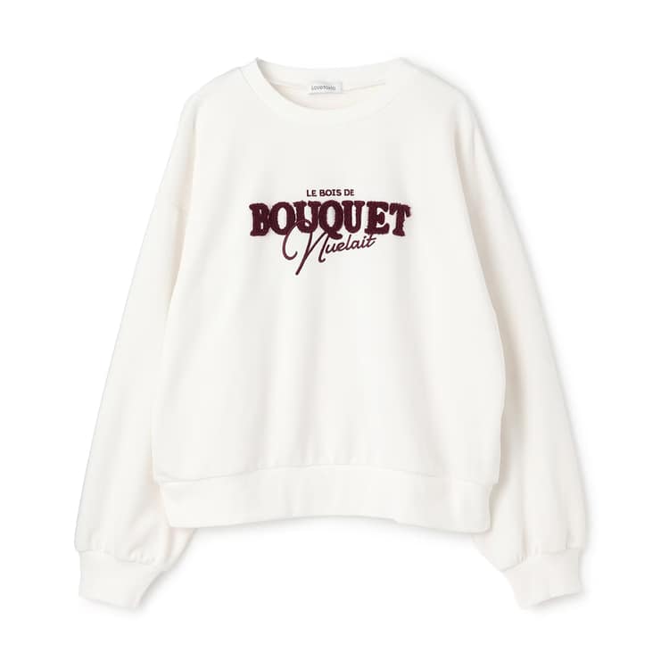 LOVETOXIC ロゴ刺しゅうベーシックスウェット トレーナー