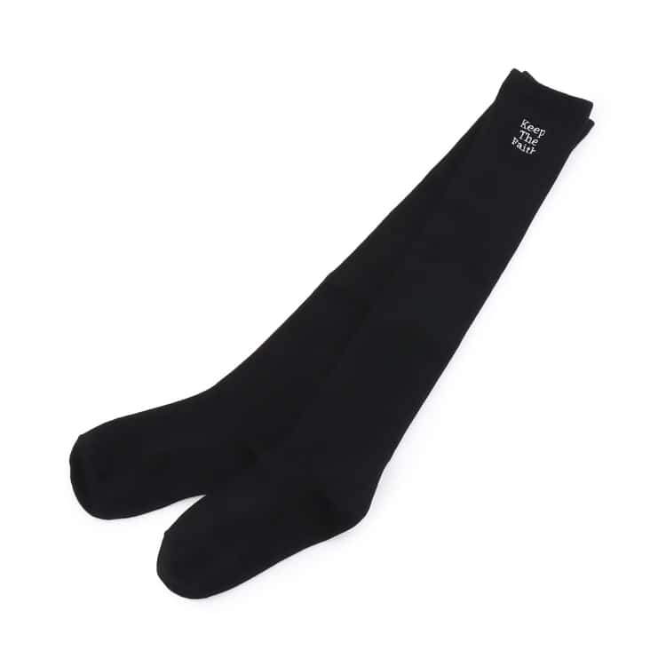 LOVETOXIC ニーハイソックス 3段刺しゅう 靴下 ワンポイント