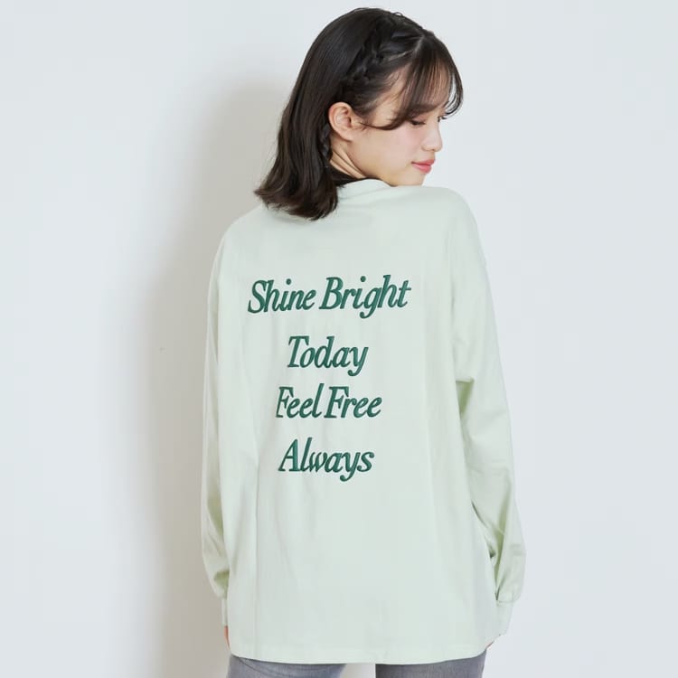 LOVETOXIC 長袖Tシャツ バックロゴ 綿100％ ラブトキシック ロゴ