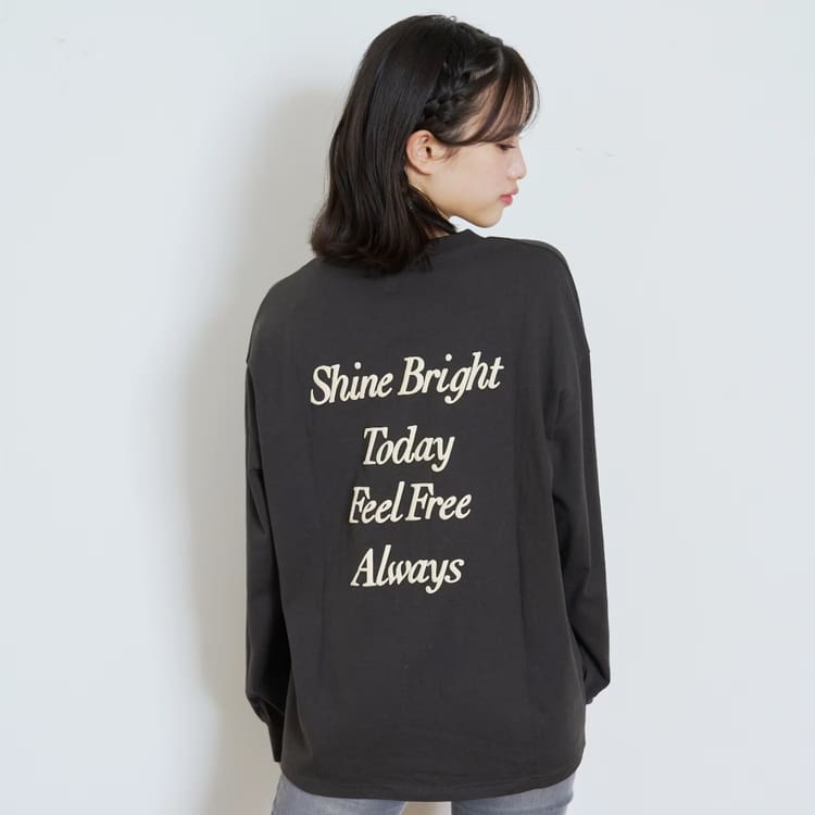 LOVETOXIC 長袖Tシャツ バックロゴ 綿100％ ラブトキシック ロゴ