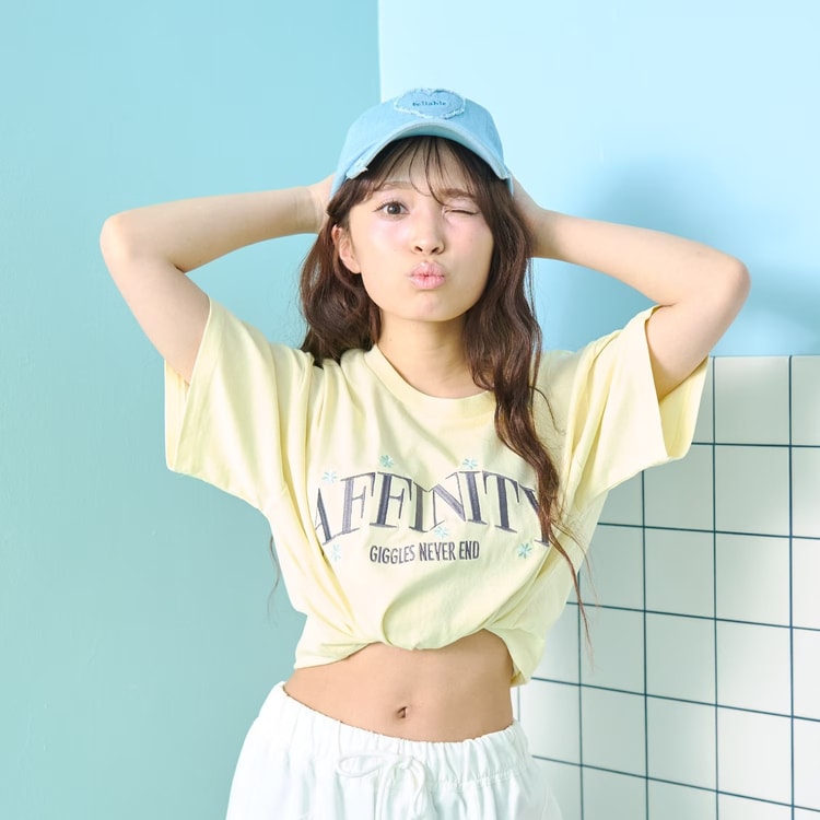 LOVETOXIC カレッジフラワー半袖Tシャツ ラブトキシック 綿100% 140
