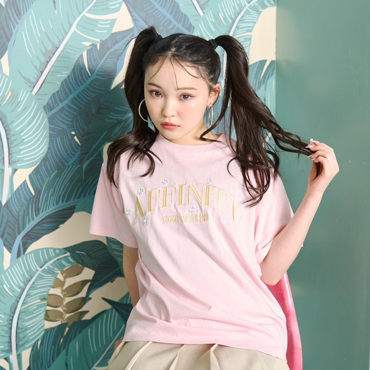 LOVETOXIC カレッジフラワー半袖Tシャツ ラブトキシック 綿100% 140