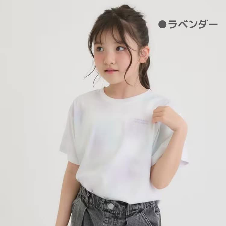 ありなっくま★新品 ピンクラテ★接触冷感ワッペンカ－ゴパンツ 160 PINK-latte（ピンクラテ） ラテ タイダイ柄くまちゃんTシャツ 接触冷感