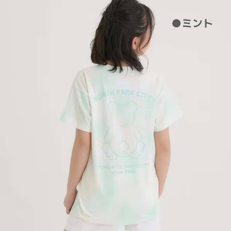 PINK-latte（ピンクラテ） ラテ タイダイ柄くまちゃんTシャツ 接触冷感