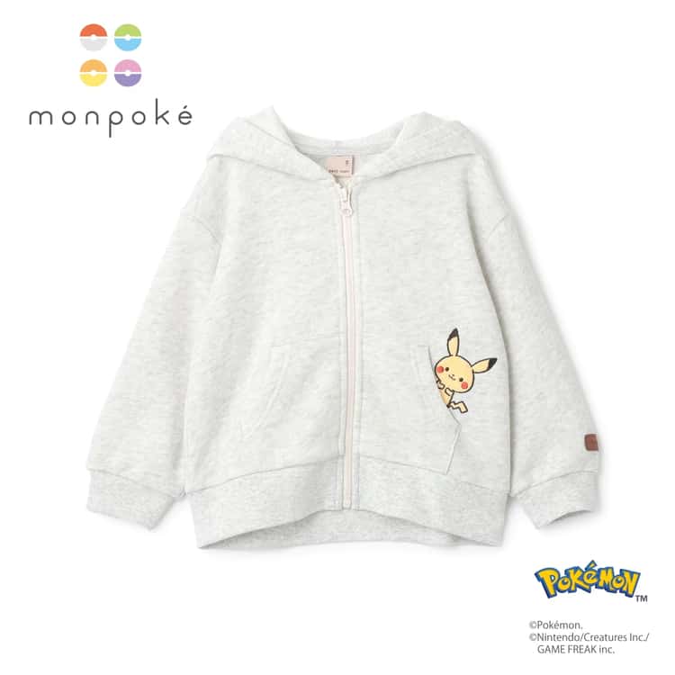 petit main 30％OFFセールモンポケ ジップパーカー プティマイン