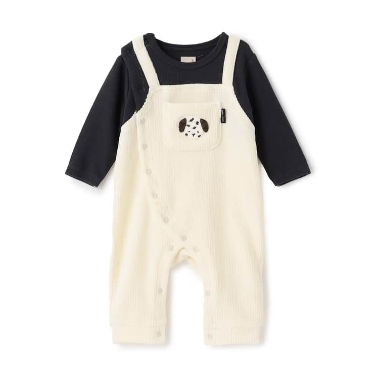 petit main アニマルサロペ風カバーオール プティマイン ベビー 70