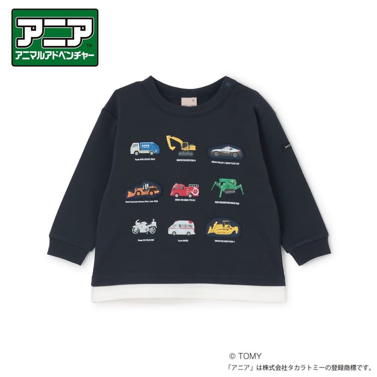 petit main TOMICA・ANIA トミカ アニア 長袖Tシャツ プティマイン