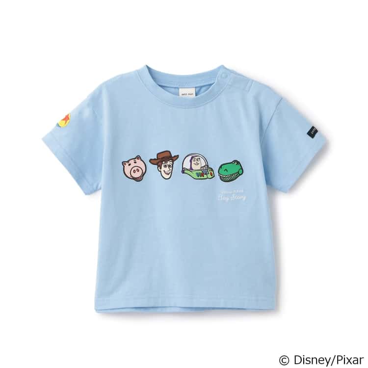 petit main Disney/Pixar TOY STORY トイストーリー アップリケ半袖T 