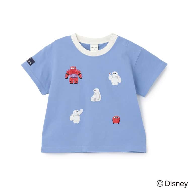 petit main ベイマックス カーズ アップリケ柄 半袖Tシャツ 接触冷感