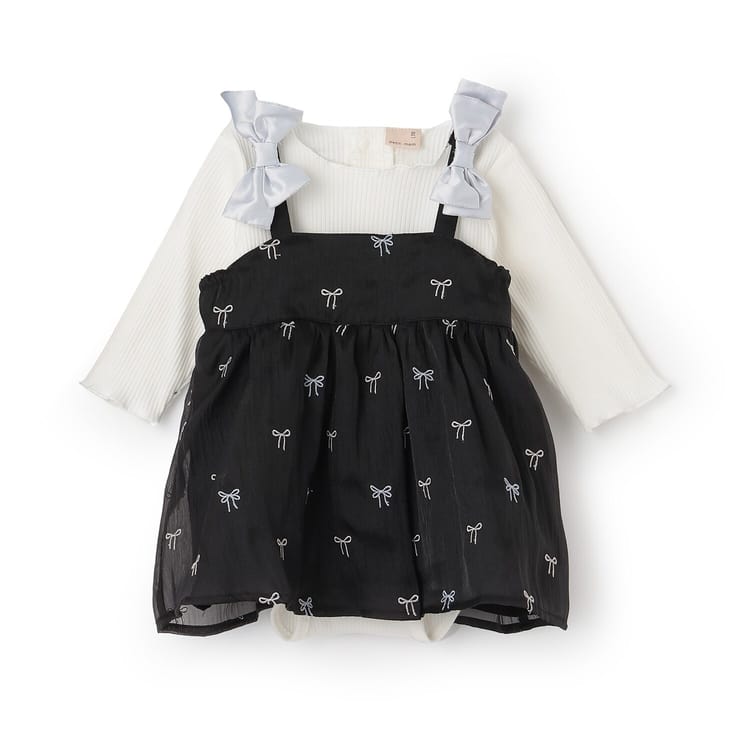 petit main 30％OFFセールりぼんワンピース＋インナーセット