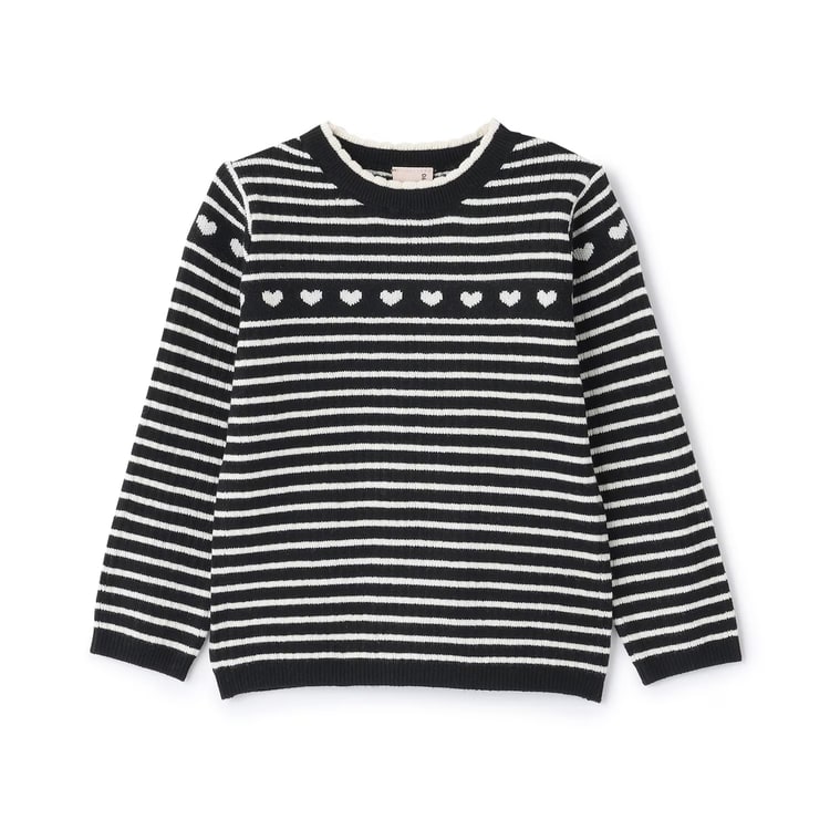 petit main 爆買 30％OFFセールハートリブニット 洗える セーター