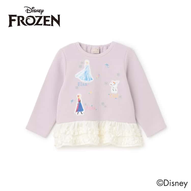 女の子長袖80センチ　まとめ売り petit main Frozen ペプラム長袖Tシャツ プティマイン ディズニー アナ