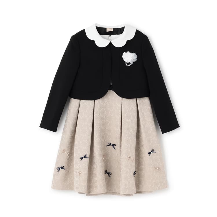 プティマイン　フォーマルドレス ジャケット付き 黒と白 プティマイン フォーマルドレス ジャケット付き 黒と白 楽天市場