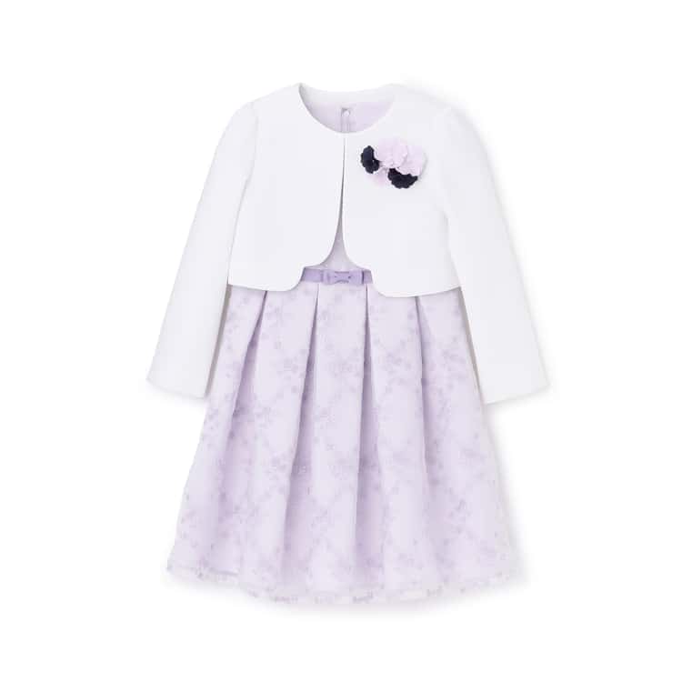 petit main プティマイン ジャケット＆レースワンピースセット 女の子