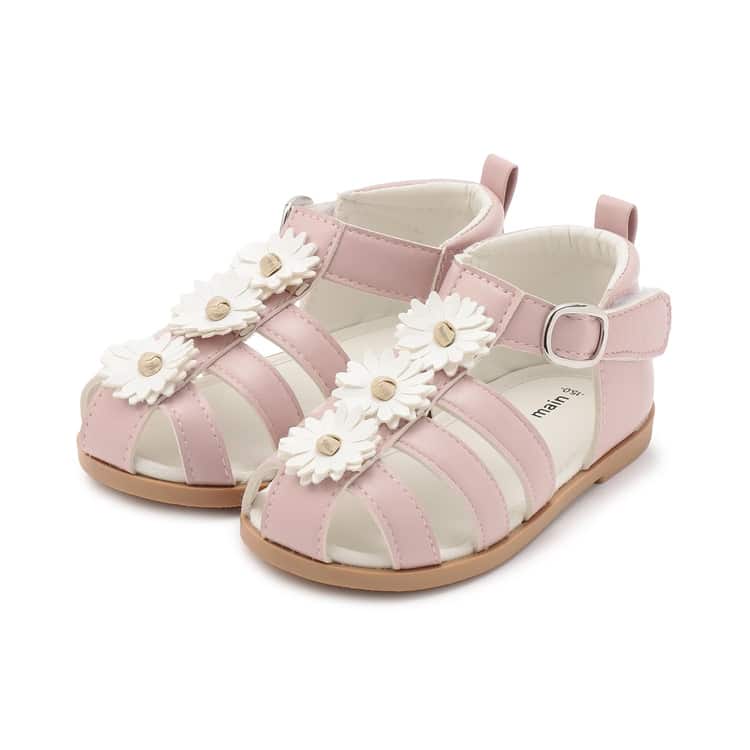 petit main お花サンダル 靴 キッズ 14-19cm 子供 女の子 プティマイン