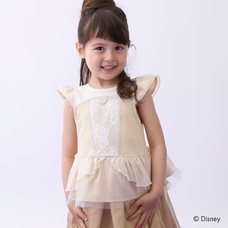 Disney プリンセスなりきり2点セット チュニック スカート プティマイン ディズニー 女の子 キッズ 子供用 100-130cm petit main K 新作 2602 71の画像