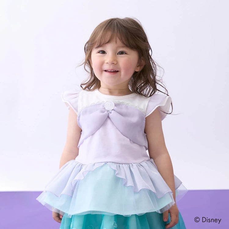 Disney プリンセスなりきり2点セット チュニック スカート プティマイン ディズニー 女の子 キッズ 子供用 100-130cm petit main K 新作 2602 71の画像