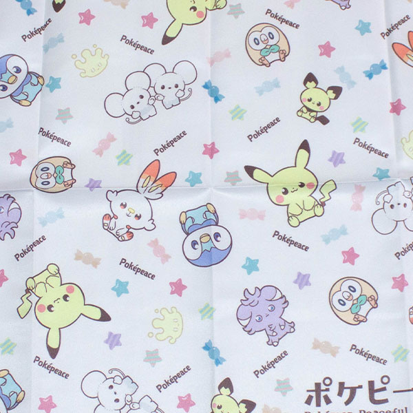 Pokemon（ポケモン） 送料無料 大判ハンカチ3枚組 ポケピース柄