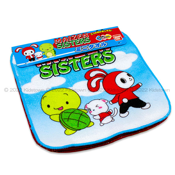 まいぜんシスターズ ミニタオル3枚組 870641 青 ピンク 黄色 約16×16cm