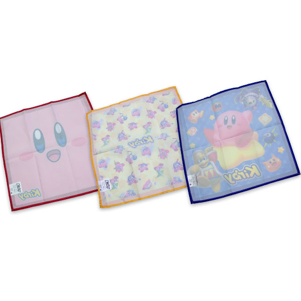 キャラクターナフキン すみっコぐらし 送料無料 星のカービィ ナフキン3枚組 ピンク・青