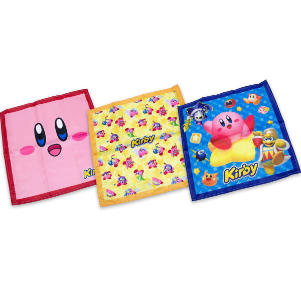 すみっコぐらし 送料無料 星のカービィ ナフキン3枚組 ピンク・青