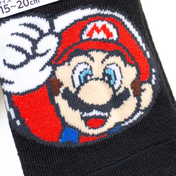 スーパーマリオ スニーカーソックス マリオ柄 15-20cm 19-24cm 靴下