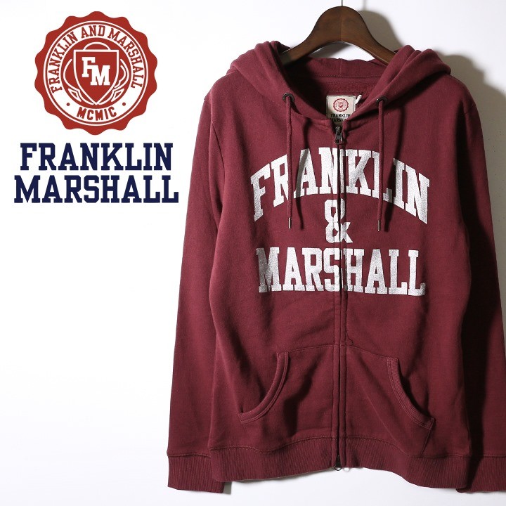 フランクリン マーシャル Franklin Marshall フードパーカー レディース ジップアップ 裏起毛 スウェットパーカー Fleece Fleece Zip Hood Long レディースブランド アイテム別 トップス キイロヤインポートweb本店