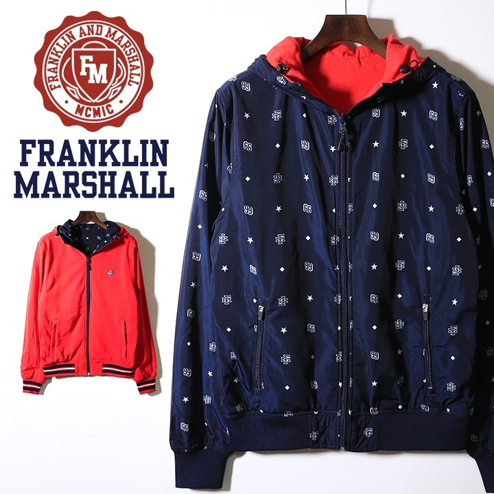 フランクリン&マーシャル FRANKLIN & MARSHALL フードナイロンジャケット メンズ リバーシブル ジップアップ JACKETS NYLON ZIP+HOOD LONG フランクリン&マーシャル FRANKLIN & MARSHALL フードナイロンジャケット メンズ リバーシブル ジップアップ JACKETS NYLON ZIP+HOOD LONG