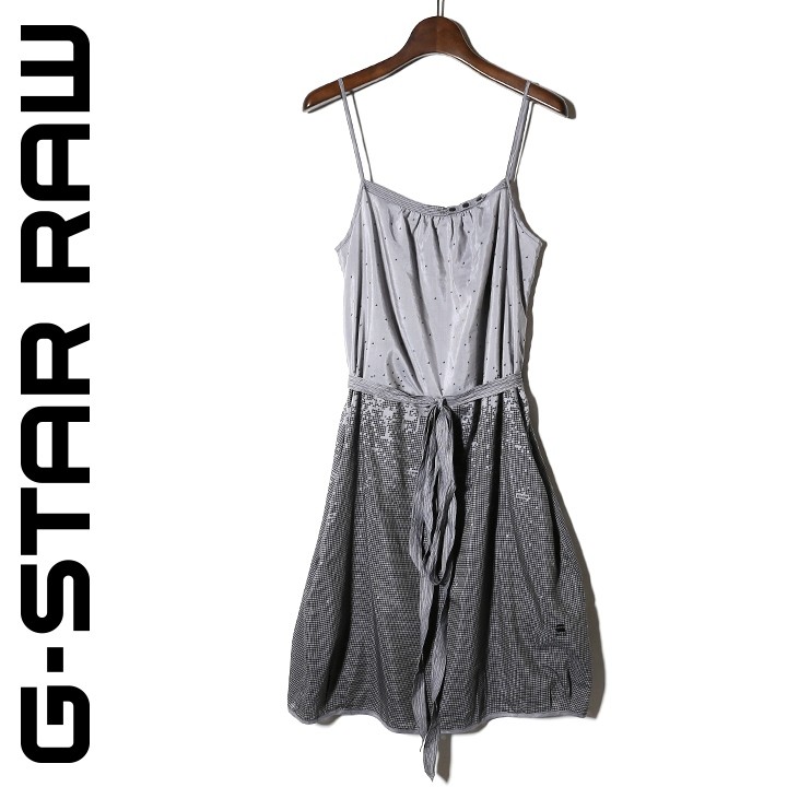 ジースターロウ G Star Raw キャミソールワンピース レディース ウエスト紐リボン シルク混 膝丈 Field Dress Gst L T 97 516 キイロヤ インポート 通販 Yahoo ショッピング