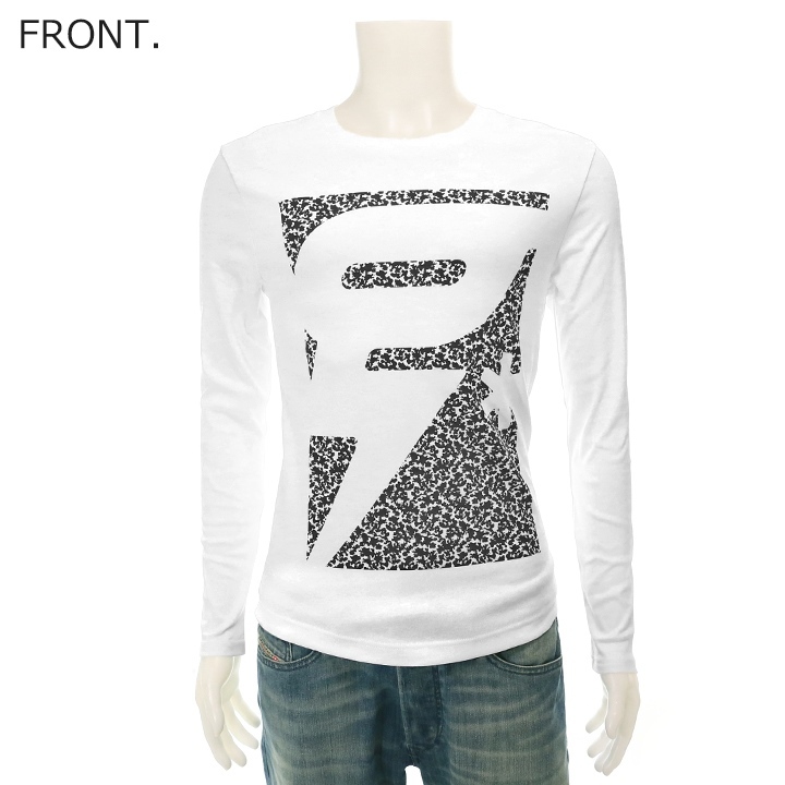 ジースターロウ G-Star RAW 長袖Tシャツ カットソー メンズ ロゴプリント コットン ロンT PRUNTON R T L/S