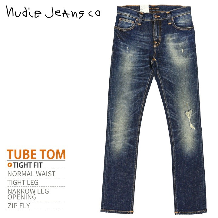 ヌーディージーンズ Nudie Jeans ジーンズ デニム パンツ メンズ オーガニックコットン タイトフィット ストレッチ TUBE TOM  チューブトム JIMMY REPLICA