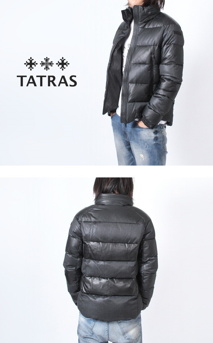 タトラス Rライン TATRAS R Line ダウンジャケット メンズ ウール×羊革 在庫限品 Rライン タトラス ダウンジャケット 02 ネイビー OTTONE ダウンジャケット