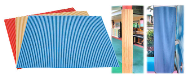 セフティ―シート ソフトタイプ 壁用 柱用 衝撃吸収材 ブルー・レッド・ベージュ EVA樹脂製 安全対策用品 - 8