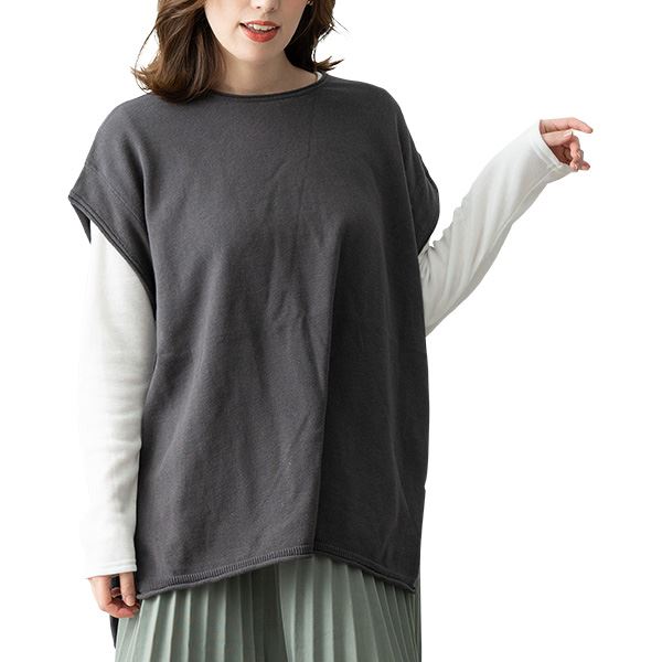 ベスト レディース ニット コットン ゆったり 洗える おしゃれ