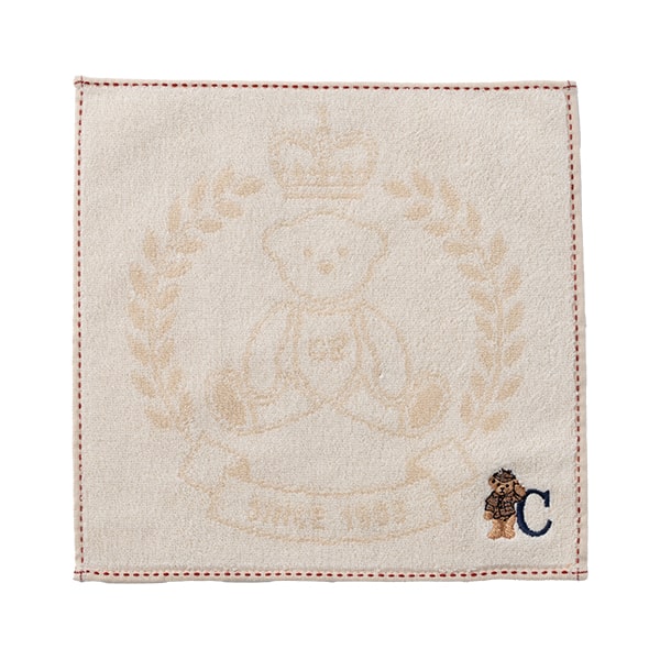 刺繍　タオルハンカチ　K 刺繍タオルハンカチ（ペンギン）- ライトイエロー | すいそう