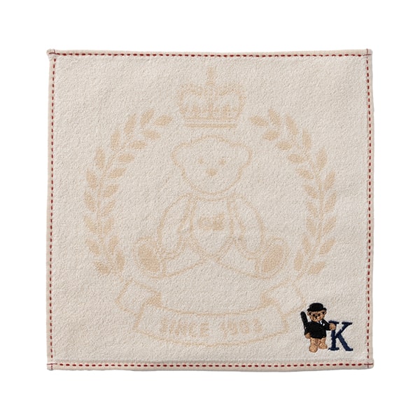 刺繍　タオルハンカチ　K タオルハンカチ ブランド イニシャル 刺繍 レディース メンズ ギフト