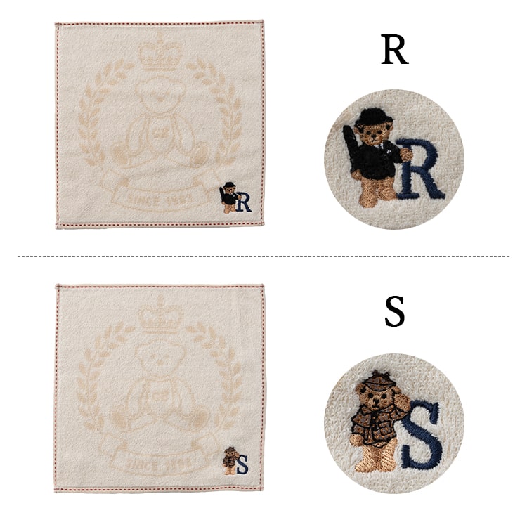 ※わんにゃん※フランスアンティークイニシャル刺繍　マット＆ティッシュケース わんにゃん※フランスアンティークイニシャル刺繍 マット
