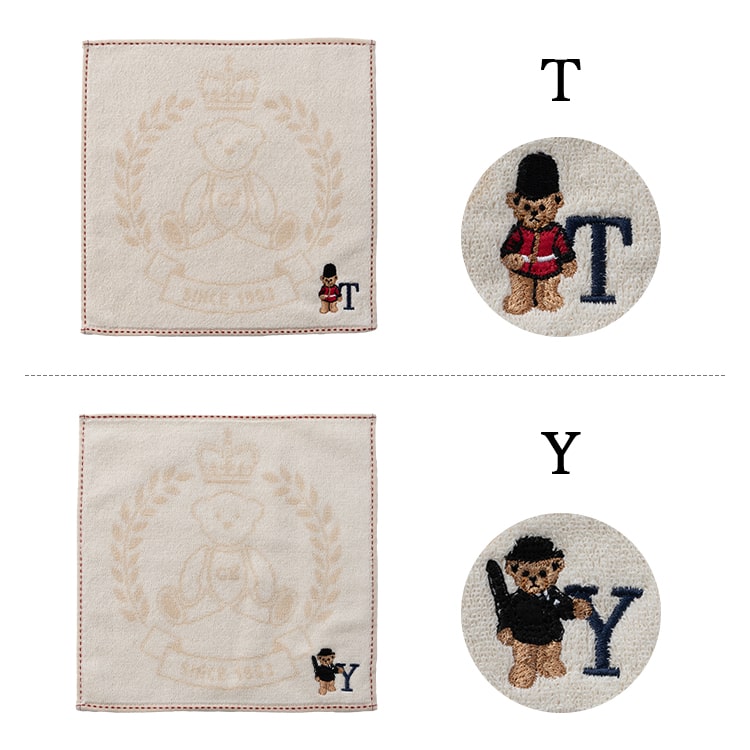 タオルハンカチ ブランド イニシャル 刺繍 レディース メンズ ギフト