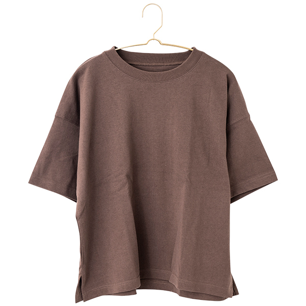 tシャツ 半袖 レディース カットソー 5分袖 厚手 ヘビーウェイト