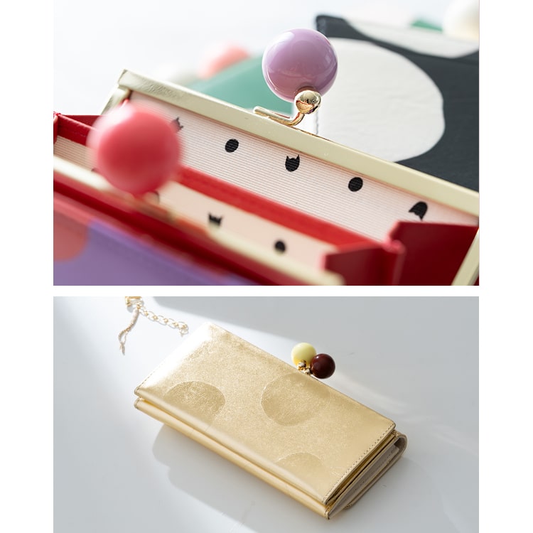 財布 レディース 長財布 ブランド ツモリチサト がま口 ドット