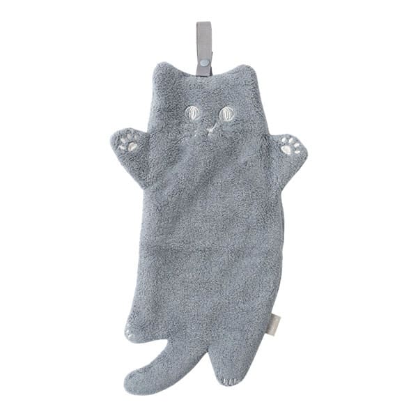 キッチンタオル ふきん 猫 ループ付き 吸水 速乾 かわいい 北欧