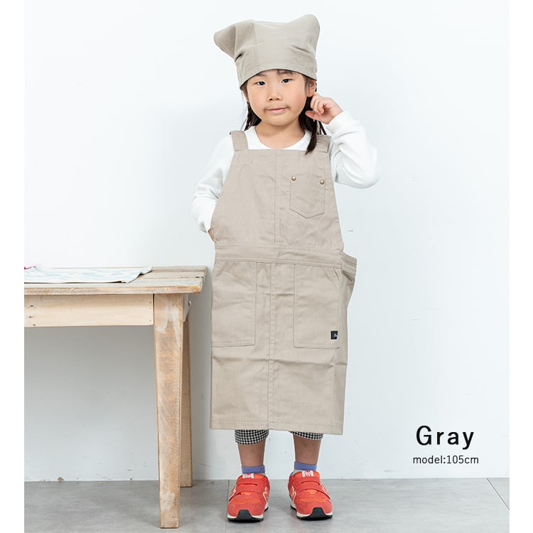 エプロン キッズ 男の子 女の子 三角巾 セット 子ども かぶるだけ