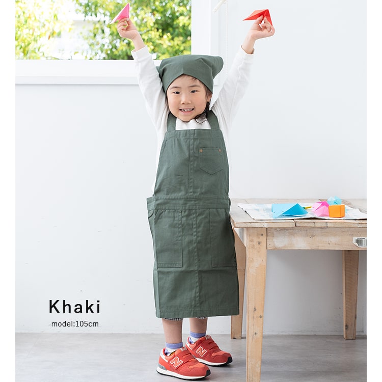 エプロン キッズ 男の子 女の子 三角巾 セット 子ども かぶるだけ