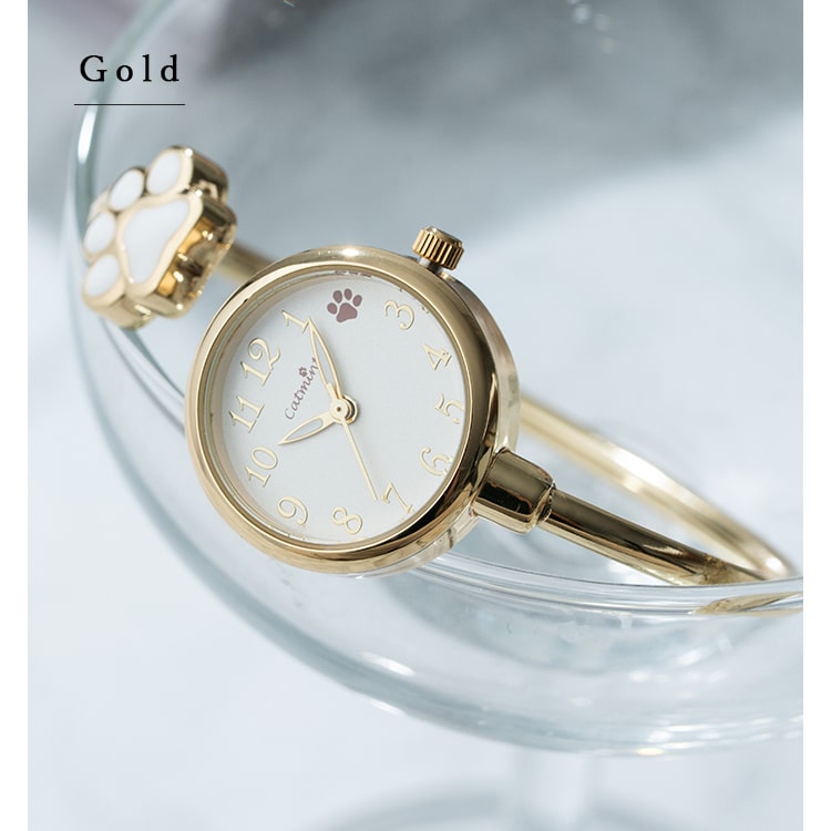 腕時計 レディース バングル 猫 肉球 着脱簡単 おしゃれ かわいい 20代