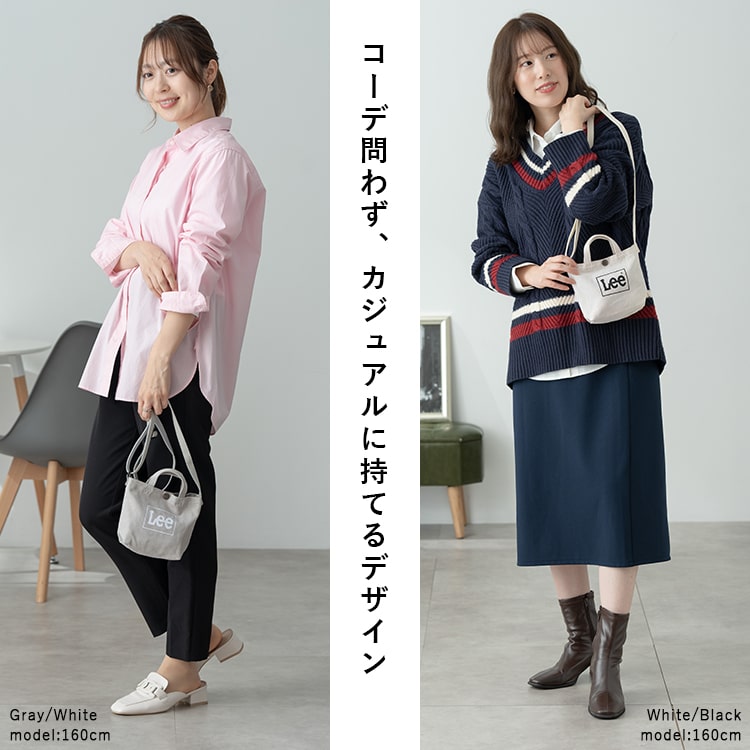ミニショルダーバッグ ポシェット レディース ブランド Lee スマホポーチ キャンバス 2way トート 軽量 ギフト | Lee | 12