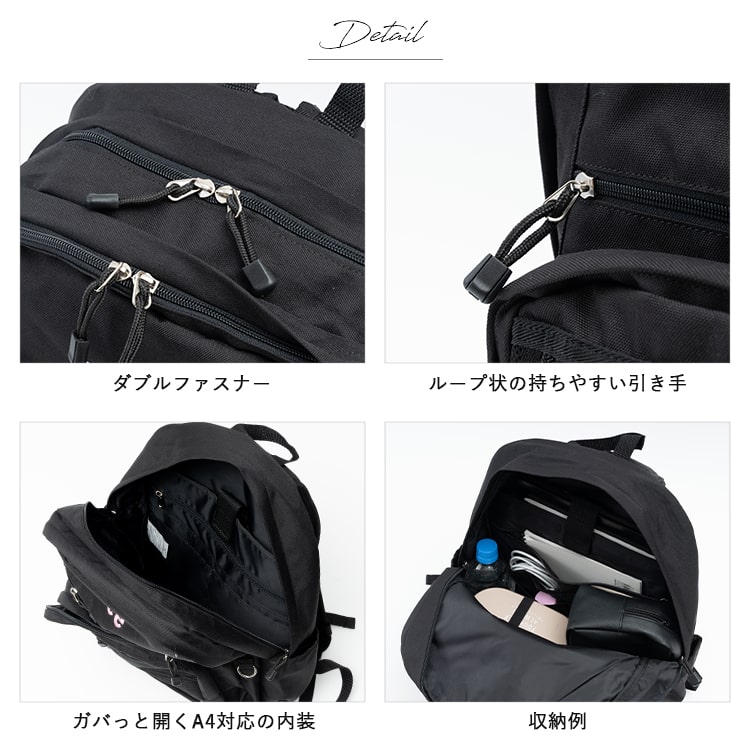 リュック 大容量 ブランド Lee レディース メンズ 13ポケット 学生 a4 撥水 軽量 pc 15インチ おしゃれ_19