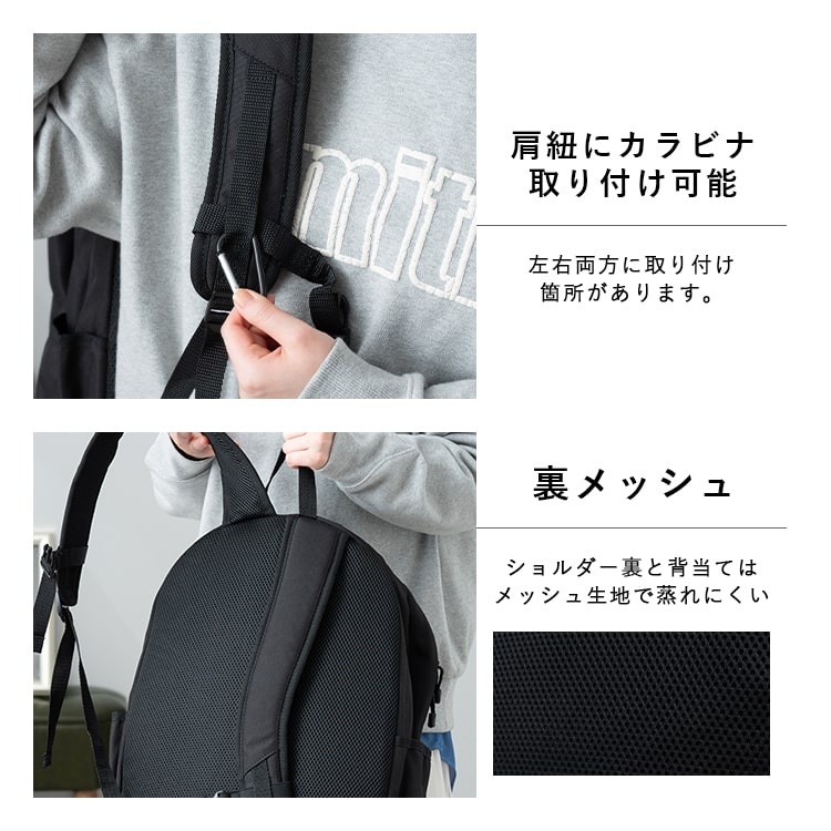 リュック 大容量 ブランド Lee レディース メンズ 13ポケット 学生 a4 撥水 軽量 pc 15インチ おしゃれ_12