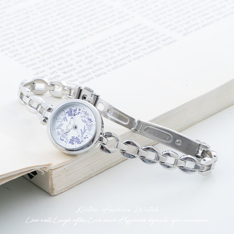 腕時計 レディース 5気圧防水 花 フラワー ブレスレットウォッチ かわいい おしゃれ ブランド 日本製ムーブ ギフト 1年間のメーカー保証付き メール便送料無料｜kiitos-web｜07