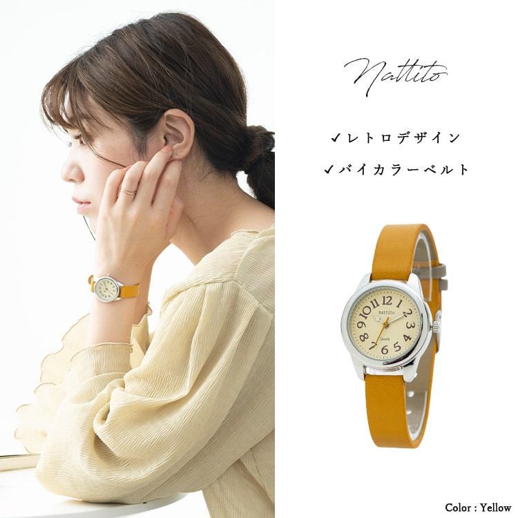 腕時計 レディース レトロ シンプル おしゃれ 大人 ブランド ナチュラル 見やすい 20代 30代 40代 日本製ムーブメント｜kiitos-web｜09