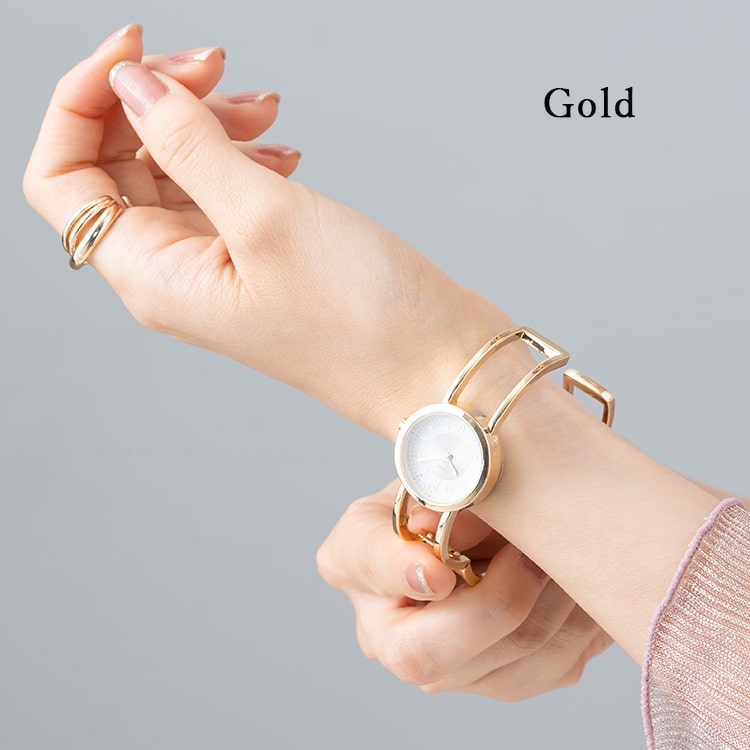 腕時計 レディース バングルウォッチ バイカラー シンプル おしゃれ ブランド 20代 30代 40代 見やすい 日本製ムーブメント ギフト 1年間のメーカー保証付き｜kiitos-web｜16